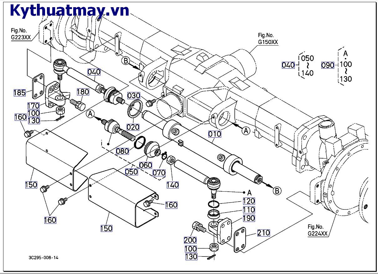 Thanh nối xilanh hệ thống lái ( cũ) 50001 đến 89999